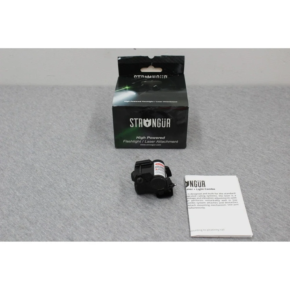 Strongur Flashlight Laser Combo Black High Powered Compact Picatinny Tactical NB